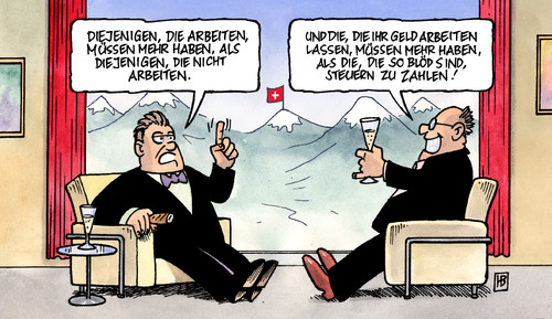 Cartoon: Arbeiten und arbeiten lassen (medium) by Harm Bengen tagged arbeiten,arbeitgeber,arbeitnehmer,hartz,fdp,westerwelle,klientel,steuer,steuerhinterziehung,steuerflucht,schweiz,betrug,diebstahl,verbrechen,zigarre,champagner,arbeiten,arbeitgeber,arbeitnehmer,hartz,fdp,guido westerwelle,klientel,steuer,steuerhinterziehung,steuerflucht,schweiz,betrug,diebstahl,verbrechen,champagner,arbeit,job,guido,westerwelle