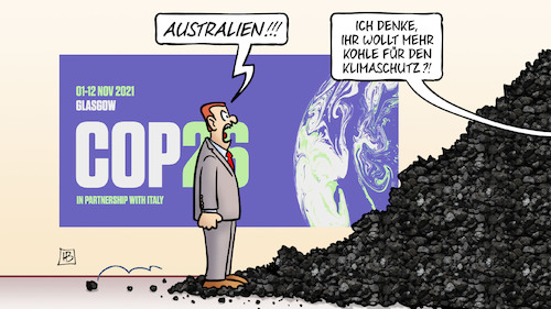 Cartoon: Australien und COP26 (medium) by Harm Bengen tagged australien,cop26,glasgow,kohle,klimaschutz,co2,erderwärmung,klimaerwärmung,harm,bengen,cartoon,karikatur,australien,cop26,glasgow,kohle,klimaschutz,co2,erderwärmung,klimaerwärmung,harm,bengen,cartoon,karikatur