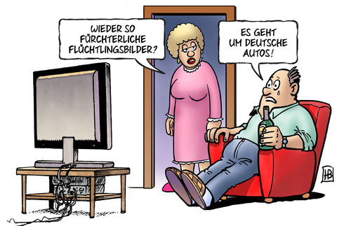 Cartoon: Auto-Trauer (medium) by Harm Bengen tagged flüchtlingsbilder,flüchtlinge,flucht,asyl,tv,deutsche,autos,vw,aktie,börse,kurs,absturz,abgas,manipulation,betrug,dax,europa,harm,bengen,cartoon,karikatur,flüchtlingsbilder,flüchtlinge,flucht,asyl,tv,deutsche,autos,vw,aktie,börse,kurs,absturz,abgas,manipulation,betrug,dax,europa,harm,bengen,cartoon,karikatur