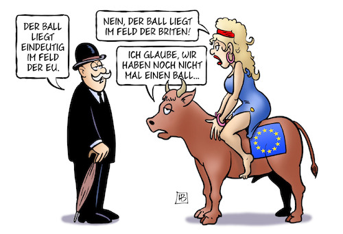Cartoon: Brexit-Ball (medium) by Harm Bengen tagged brexit,ball,feld,briten,europa,eu,stier,uk,gb,verhandlungen,harm,bengen,cartoon,karikatur,brexit,ball,feld,briten,europa,eu,stier,uk,gb,verhandlungen,harm,bengen,cartoon,karikatur