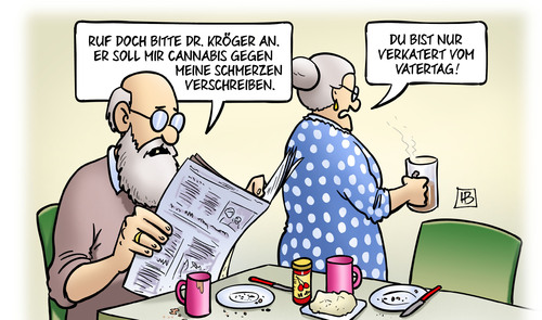 Cartoon: Cannabis-Rezept (medium) by Harm Bengen tagged doktor,arzt,rezept,verschreiben,cannabis,kiffen,schmerzen,krank,vatertag,drogen,saufen,alkohol,kater,susemil,harm,bengen,cartoon,karikatur,doktor,arzt,rezept,verschreiben,cannabis,kiffen,schmerzen,krank,vatertag,drogen,saufen,alkohol,kater,susemil,harm,bengen,cartoon,karikatur