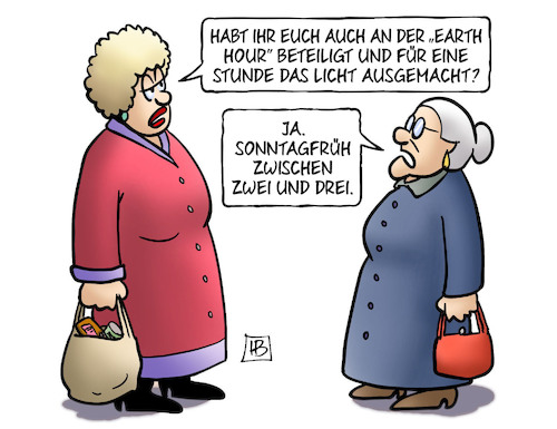 Cartoon: Earth Hour 2026 (medium) by Harm Bengen tagged earth,hour,umweltschutz,stunde,licht,zeitumstellung,sommerzeit,susemil,haus,bengen,cartoon,karikatur,earth,hour,umweltschutz,stunde,licht,zeitumstellung,sommerzeit,susemil,haus,bengen,cartoon,karikatur
