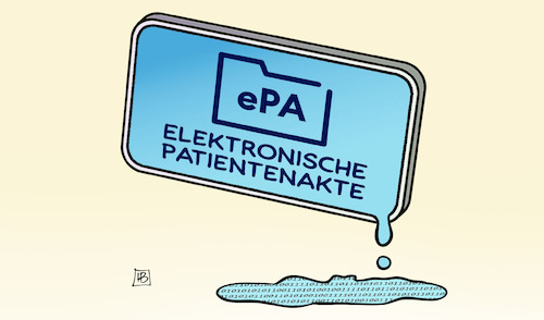 Cartoon: ePA-Lecks (medium) by Harm Bengen tagged elektronische,patientenakte,epa,datensicherheit,leaks,lecks,gesundheit,smartphone,handy,auslaufen,tropfen,harm,bengen,cartoon,karikatur,elektronische,patientenakte,epa,datensicherheit,leaks,lecks,gesundheit,smartphone,handy,auslaufen,tropfen,harm,bengen,cartoon,karikatur
