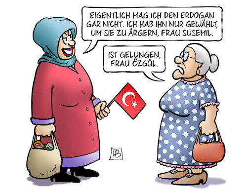 Cartoon: Erdogan-Wiederwahl (medium) by Harm Bengen tagged erdogan,wiederwahl,susemil,türkei,ärgern,harm,bengen,cartoon,karikatur,erdogan,wiederwahl,susemil,türkei,ärgern,harm,bengen,cartoon,karikatur