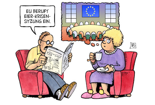 Cartoon: EU-Eier-Krisensitzung (medium) by Harm Bengen tagged eu,eier,europa,krisensitzung,fipronilskandal,harm,bengen,cartoon,karikatur,eu,eier,europa,krisensitzung,fipronilskandal,harm,bengen,cartoon,karikatur