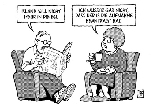 Cartoon: Island und EU (medium) by Harm Bengen tagged island,eu,is,islamischer,staat,terrorismus,beitritt,aufnahme,antrag,harm,bengen,cartoon,karikatur