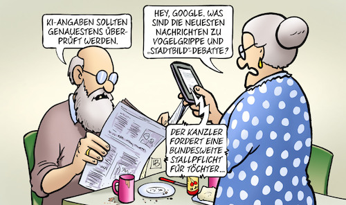 KI-Vogelgrippe-Stadtbild (medium) Cartoon: KI-Vogelgrippe-Stadtbild (medium) by Harm Bengen tagged ki,ai,künstliche,intelligenz,angaben,google,nachrichten,vogelgrippe,stadtbild,debatte,merz,kanzler,stallpflicht,töchter,susemil,handy,harm,bengen,cartoon,karikatur,ki,ai,kuenstliche,intelligenz,angaben,google,nachrichten,vogelgrippe,stadtbild,debatte,merz,kanzler,stallpflicht,toechter,susemil,handy,harm,bengen,cartoon,karikatur