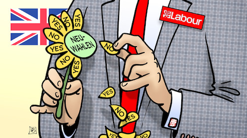 Cartoon: Labour für Neuwahlen (medium) by Harm Bengen tagged neuwahlen,labour,party,corbyn,yes,no,blume,brexit,abstimmung,unterhaus,uk,gb,harm,bengen,cartoon,karikatur,neuwahlen,labour,party,corbyn,yes,no,blume,brexit,abstimmung,unterhaus,uk,gb,harm,bengen,cartoon,karikatur