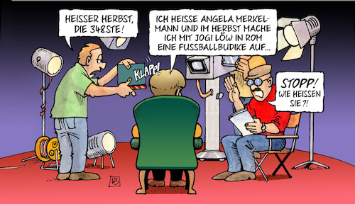 Cartoon: Löw und Merkel (medium) by Harm Bengen tagged heisser,herbst,loriot,fernsehen,filmstudio,kamera,regisseur,lindemann,lottogewinner,angela,merkelmann,jogi,löw,fussballbudike,bundestrainer,fussball,rücktritt,bundestagswahl,harm,bengen,cartoon,karikatur,heisser,herbst,loriot,fernsehen,filmstudio,kamera,regisseur,lindemann,lottogewinner,angela,merkelmann,jogi,löw,fussballbudike,bundestrainer,fussball,rücktritt,bundestagswahl,harm,bengen,cartoon,karikatur