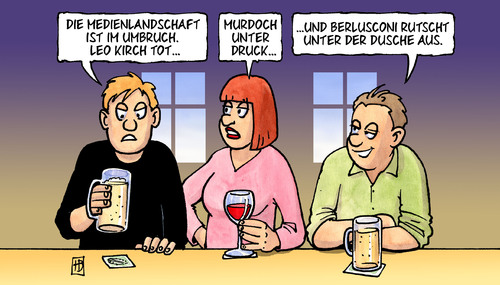 Cartoon: Medienlandschaft (medium) by Harm Bengen tagged medienlandschaft,medien,tv,presse,skandal,kirch,murdoch,berlusconi,medienlandschaft,medien,tv,presse,skandal,kirch,murdoch,berlusconi