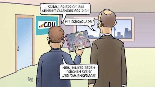 Cartoon: Merz-Adventskalender (medium) by Harm Bengen tagged adventskalender,schokolade,türchen,vertrauensfrage,cdu,linnemann,neuwahlen,berlin,bundeskanzler,merz,ampel,koalition,ende,harm,bengen,cartoon,karikatur,adventskalender,schokolade,türchen,vertrauensfrage,cdu,linnemann,neuwahlen,berlin,bundeskanzler,merz,ampel,koalition,ende,harm,bengen,cartoon,karikatur