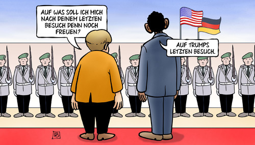 Cartoon: Obama-Abschied (medium) by Harm Bengen tagged obama,merkel,abschied,besuch,deutschland,usa,präsident,trump,bundeswehr,harm,bengen,cartoon,karikatur,obama,merkel,abschied,besuch,deutschland,usa,präsident,trump,bundeswehr,harm,bengen,cartoon,karikatur