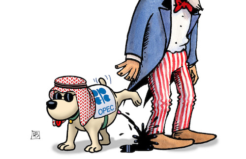 Cartoon: OPEC und USA (medium) by Harm Bengen tagged opec,usa,uncle,sam,hund,pinkeln,saudi,arabien,öl,krieg,ukraine,russland,harm,bengen,cartoon,karikatur,opec,usa,uncle,sam,hund,pinkeln,saudi,arabien,öl,krieg,ukraine,russland,harm,bengen,cartoon,karikatur