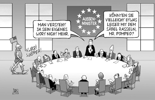 Pompeo und EU-Aussenminister Pompeo und EU-Aussenminister