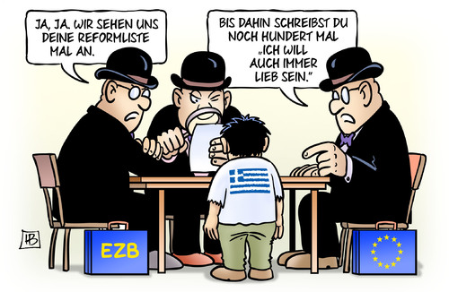 Cartoon: Reformliste (medium) by Harm Bengen tagged reformliste,kind,griechen,eurozone,ablehnen,ezb,iwf,troika,eu,euro,europa,griechenland,wahl,harm,bengen,cartoon,karikatur,reformliste,kind,griechen,eurozone,ablehnen,ezb,iwf,troika,eu,euro,europa,griechenland,wahl,harm,bengen,cartoon,karikatur