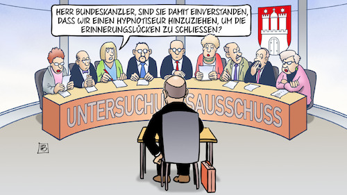 Cartoon: Scholz-Hypnose (medium) by Harm Bengen tagged bundeskanzler,scholz,erinnerungen,hypnotiseur,erinnerungslücken,skandal,cum,ex,steuerhinterziehung,warburg,bank,hamburg,untersuchungsausschuss,harm,bengen,cartoon,karikatur,bundeskanzler,scholz,erinnerungen,hypnotiseur,erinnerungslücken,skandal,cum,ex,steuerhinterziehung,warburg,bank,hamburg,untersuchungsausschuss,harm,bengen,cartoon,karikatur