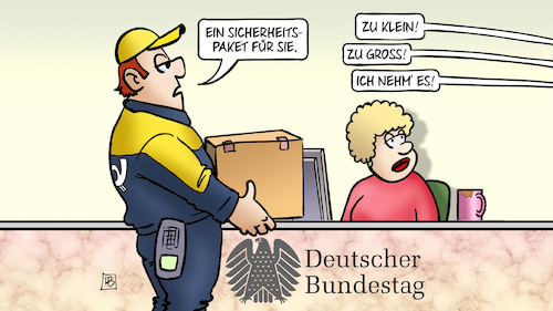 Sicherheitspaket im Bundestag