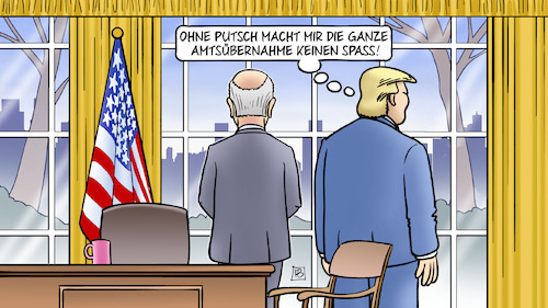 Cartoon: Trumptsübernahme (medium) by Harm Bengen tagged putsch,amtsübernahme,spass,biden,amtsantritt,usa,trump,oval,office,harm,bengen,cartoon,karikatur,putsch,amtsübernahme,spass,biden,amtsantritt,usa,trump,oval,office,harm,bengen,cartoon,karikatur