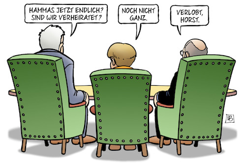 Cartoon: Verlobt (medium) by Harm Bengen tagged groko,seehofer,merkel,schulz,verheiratet,verlobt,sondierungen,harm,bengen,cartoon,karikatur,groko,seehofer,merkel,schulz,verheiratet,verlobt,sondierungen,harm,bengen,cartoon,karikatur