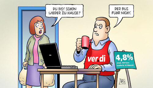 Cartoon: Warnstreik Nahverkehr (medium) by Harm Bengen tagged verdi,tarifverhandlungen,öpnv,bahn,bus,streik,warnstreik,nahverkehr,harm,bengen,cartoon,karikatur,verdi,tarifverhandlungen,öpnv,bahn,bus,streik,warnstreik,nahverkehr,harm,bengen,cartoon,karikatur