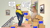 Cartoon: 19. Sanktionspaket (small) by Harm Bengen tagged 19,sanktionspaket,24,adventskalender,postbote,paketbote,baer,russland,krieg,ukraine,harm,bengen,cartoon,karikatur