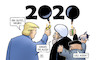 Cartoon: Bombiger Jahreswechsel (small) by Harm Bengen tagged 2020,jahreswechsel,bombe,usa,iran,trump,feuerzeug,rohani,kim,jong,un,nordkorea,kriegsgefahr,harm,bengen,cartoon,karikatur
