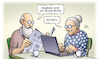 Cartoon: Facebook-Online-Dating (small) by Harm Bengen tagged facebook,online,dating,internet,ehe,laptop,computer,susemil,harm,bengen,cartoon,karikatur
