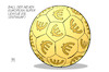 Cartoon: Fussball-Superliga (small) by Harm Bengen tagged ball,footballleaks,european,super,league,esl,entwurf,fussball,bayern,münchen,dortmund,harm,bengen,cartoon,karikatur