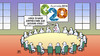 Cartoon: G20 Brisbane (small) by Harm Bengen tagged g20,brisbane,gipfel,ukraine,russland,krieg,kalt,schneemann,kommentar,harm,bengen,cartoon,karikatur
