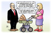 Cartoon: Geburtenrate (small) by Harm Bengen tagged geburtenrate,kinderwagen,mutter,hälfte,harm,bengen,cartoon,karikatur