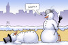 Cartoon: Glatt (small) by Harm Bengen tagged glatt,unfall,schnee,blitzeis,winter,schneemann,harm,bengen,cartoon,karikatur