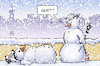 Cartoon: Glatt (small) by Harm Bengen tagged glatt,unfall,schnee,blitzeis,glatteis,winter,schneemann,harm,bengen,cartoon,karikatur