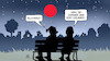Cartoon: Japaner auf dem Mond (small) by Harm Bengen tagged blutmond,japaner,mond,gelandet,raumfahrt,nacht,harm,bengen,cartoon,karikatur