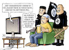 Cartoon: Linksunten-Verbot (small) by Harm Bengen tagged innenminister demaiziere verbot linksextreme internetseite linksunten indymedia tv bedrohung nazis islamisten terror harm bengen cartoon karikatur
