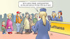 Cartoon: Lufthansa-Streik (small) by Harm Bengen tagged panik,flüge,flughafen,flugausfall,urlaub,touristen,schlange,ausfall,lufthansa,streik,harm,bengen,cartoon,karikatur