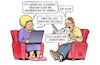 Cartoon: Nachrichten meiden (small) by Harm Bengen tagged nachrichten,meiden,zeitung,laptop,lesen,karikaturen,harm,bengen,cartoon