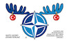 Cartoon: NATO-Norderweiterung (small) by Harm Bengen tagged nato,norderweiterung,geweih,modeschmuck,kuhhandel,erdogan,türkei,schweden,finnland,aufrüstung,ohrringe,elch,gipfel,madrid,krieg,ukraine,russland,harm,bengen,cartoon,karikatur