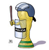 Cartoon: Polizei-Pokal (small) by Harm Bengen tagged polizei,pokal,demonstrationen,proteste,fifa,blatter,kritiker,fussball,wm,weltmeisterschaft,brasilien,harm,bengen,cartoon,karikatur