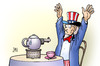 Cartoon: Tea-Party-Geisel (small) by Harm Bengen tagged teaparty,tea,party,demokraten,republikaner,obama,shutdown,fiskalklippe,fiscal,cliff,usa,haushalt,haushaltsstreit,kassen,leer,geld,senat,kongress,harm,bengen,cartoon,karikatur