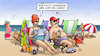 Cartoon: Trinkpause (small) by Harm Bengen tagged trinkpause,fußball,wm,strand,urlaub,hitze,wort,des,jahres,harm,bengen,cartoon,karikatur