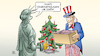 Cartoon: Trump-Geschenk (small) by Harm Bengen tagged trump,steuerunterlagen,geschenk,weihnachten,uncle,sam,freiheitstatue,harm,bengen,cartoon,karikatur