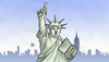 Cartoon: Trump-Liberty (small) by Harm Bengen tagged usa,vorwahlen,wahlen,republikaner,donald,trump,freiheitsstatue,miss,liberty,new,york,harm,bengen,cartoon,karikatur
