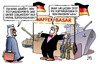 Cartoon: Waffenexport (small) by Harm Bengen tagged waffen,basar,waffenexport,rüstungsexport,schwarzrot,duftbäumchen,panzern,harm,bengen,cartoon,karikatur