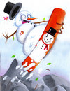 Cartoon: Coolboarder (small) by esplesst tagged snowman,christmas,holidays,winter