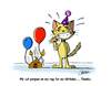 Cartoon: Happy Birthday (small) by esplesst tagged cats,happy,birthday,funny