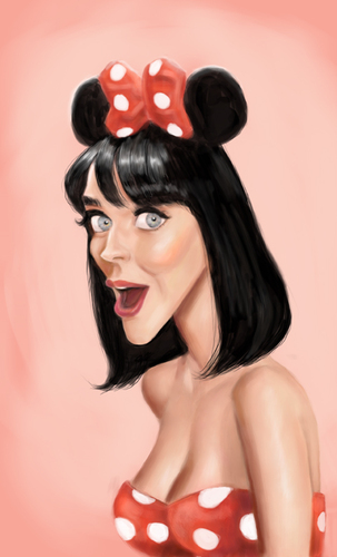 Cartoon: Katy Perry (medium) by markdraws tagged katy,perry,photoshop,illustration,painting,digital,caricature,humor,music,disney