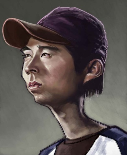 Cartoon: Glenn (medium) by jonesmac2006 tagged the,walking,dead,caricature,glenn