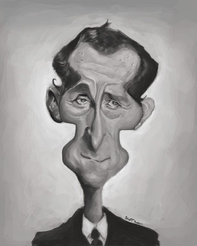 Cartoon: Peter Cushing (medium) by jonesmac2006 tagged caricature,peter,cushing