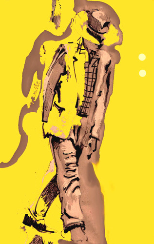 Cartoon: Cuba (medium) by MontseCastellano tagged society,music,yellow,pencil,drawing,hat,shade