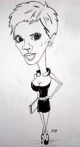 Cartoon: Viktoria Beckham (medium) by Sanni tagged viktoria,beckham